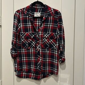 Zara Plaid Button-Up Shirt – Size Small